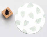 Stempel Blatt Perlenfischer